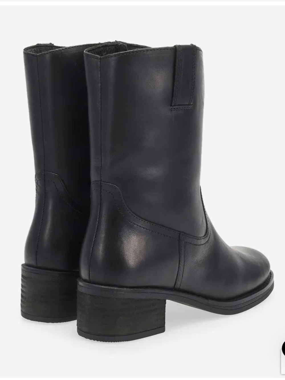 Black Leather Women's Boots